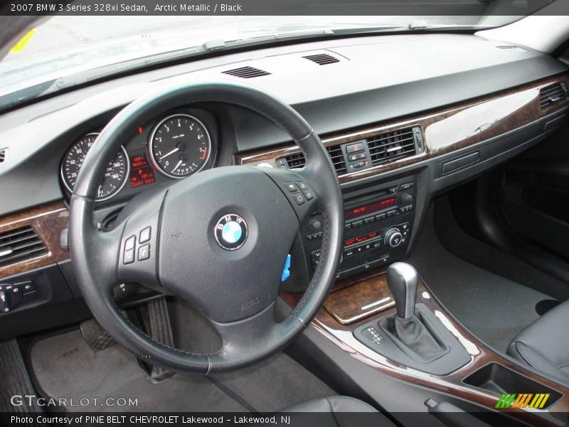 Arctic Metallic / Black 2007 BMW 3 Series 328xi Sedan