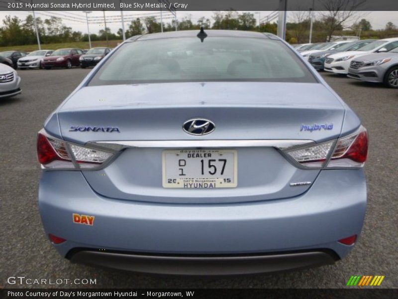 Blue Sky Metallic / Gray 2015 Hyundai Sonata Hybrid Limited