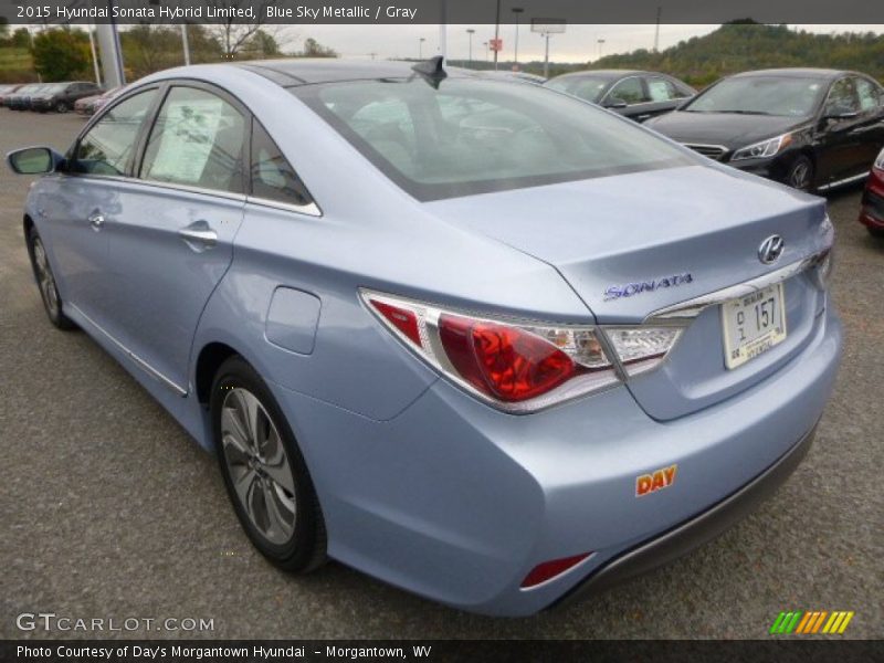 Blue Sky Metallic / Gray 2015 Hyundai Sonata Hybrid Limited