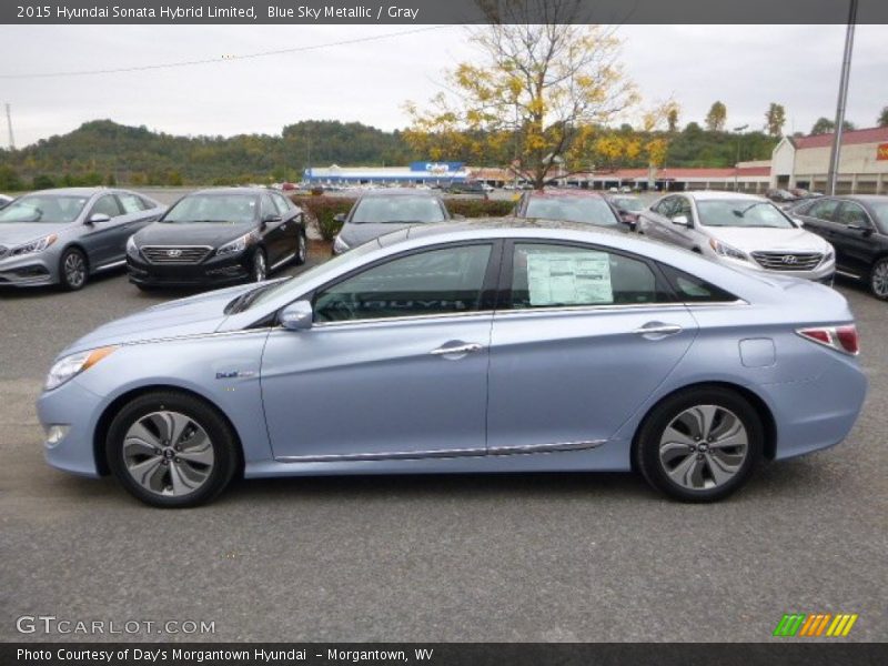 Blue Sky Metallic / Gray 2015 Hyundai Sonata Hybrid Limited