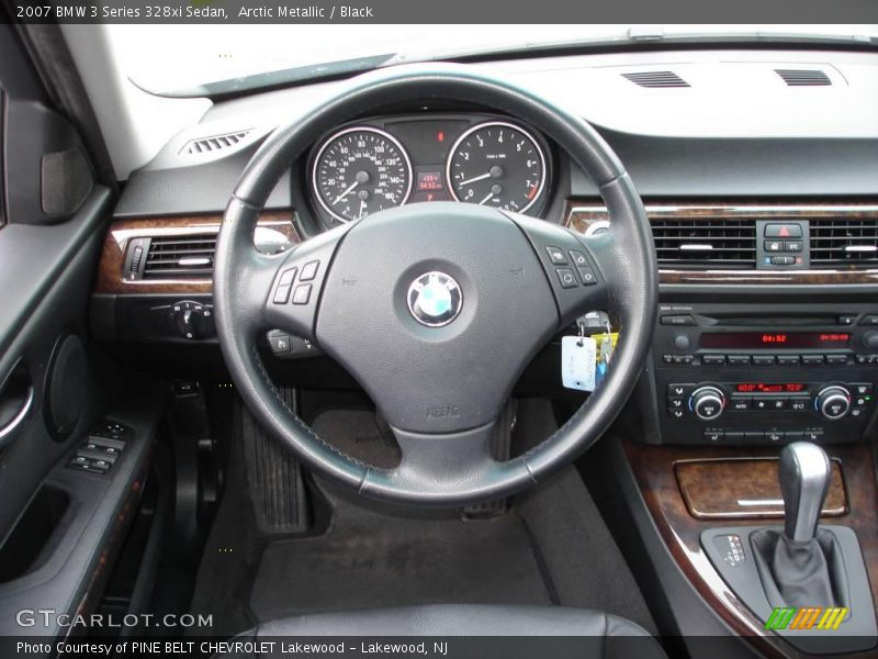 Arctic Metallic / Black 2007 BMW 3 Series 328xi Sedan