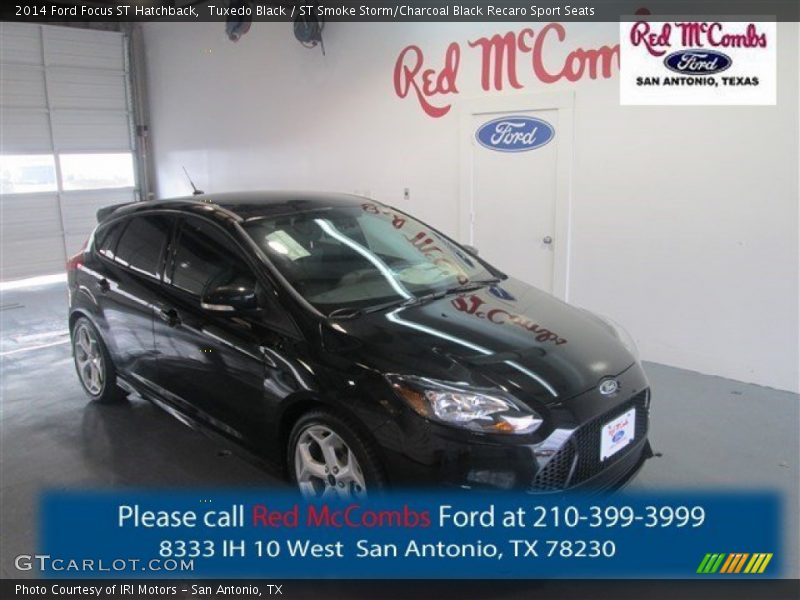 Tuxedo Black / ST Smoke Storm/Charcoal Black Recaro Sport Seats 2014 Ford Focus ST Hatchback
