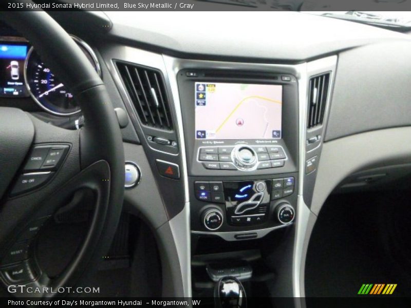 Blue Sky Metallic / Gray 2015 Hyundai Sonata Hybrid Limited