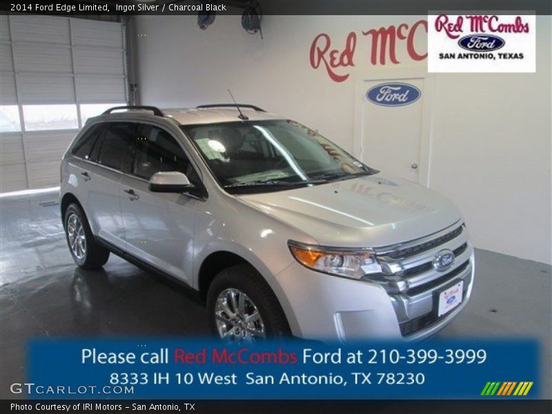 Ingot Silver / Charcoal Black 2014 Ford Edge Limited