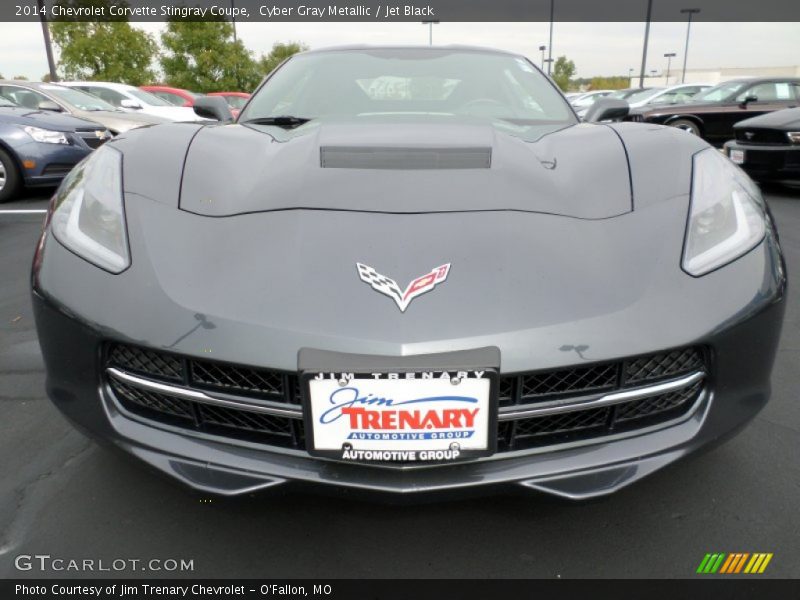 Cyber Gray Metallic / Jet Black 2014 Chevrolet Corvette Stingray Coupe