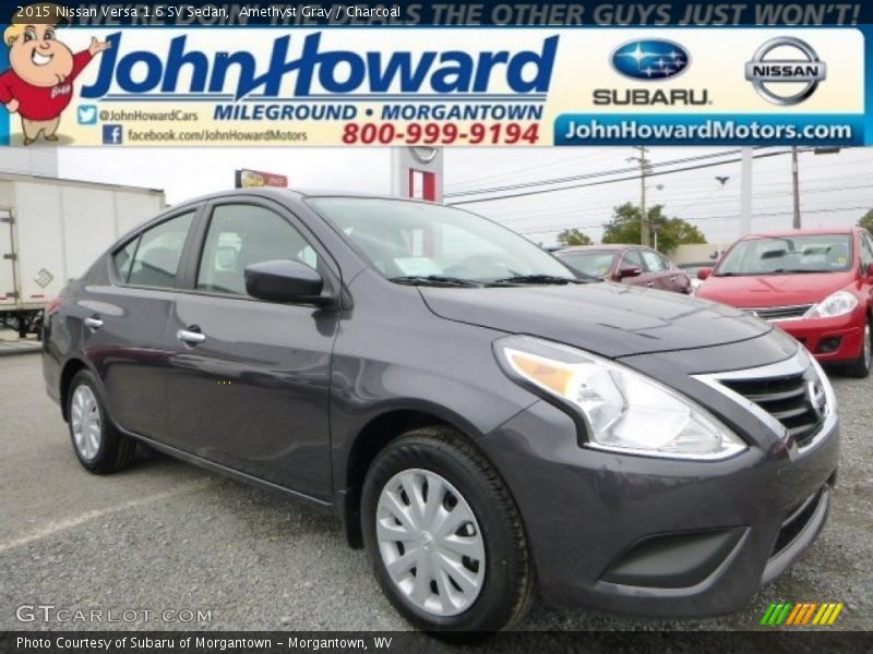 Amethyst Gray / Charcoal 2015 Nissan Versa 1.6 SV Sedan