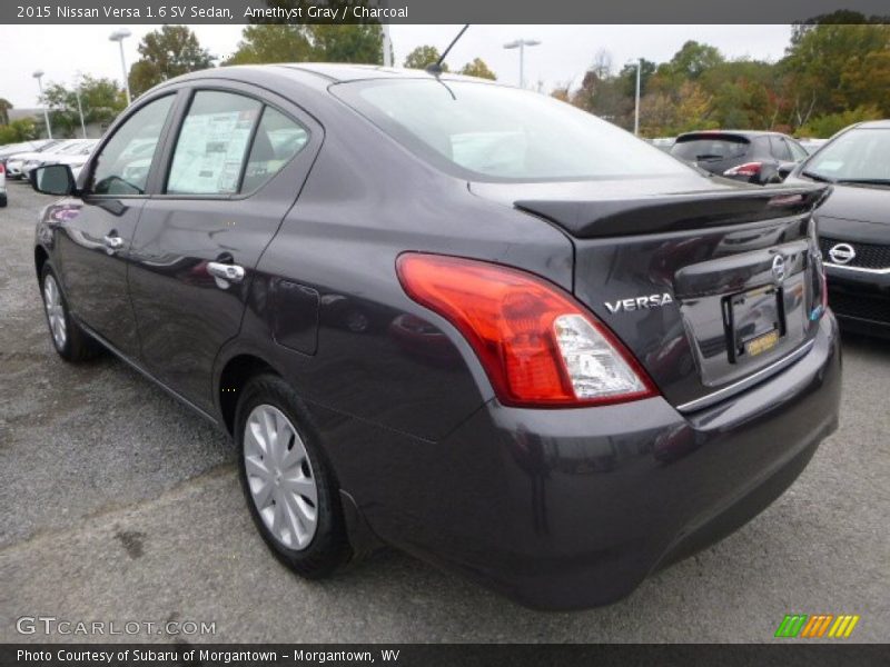 Amethyst Gray / Charcoal 2015 Nissan Versa 1.6 SV Sedan