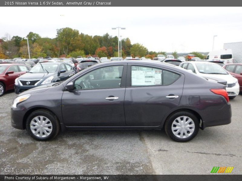 Amethyst Gray / Charcoal 2015 Nissan Versa 1.6 SV Sedan