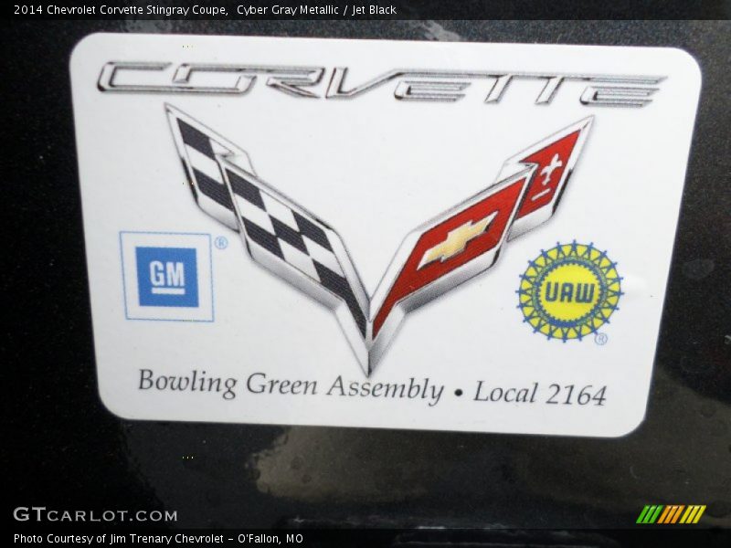 Cyber Gray Metallic / Jet Black 2014 Chevrolet Corvette Stingray Coupe
