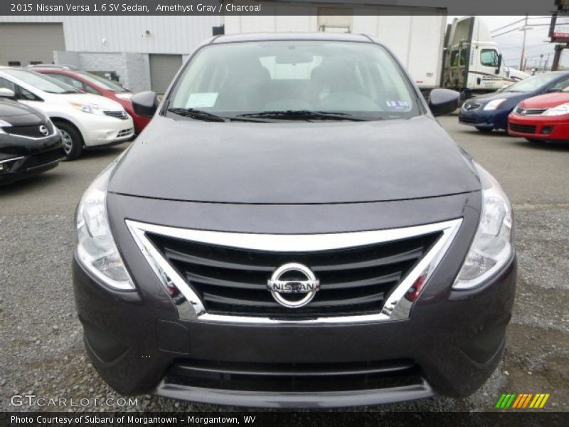 Amethyst Gray / Charcoal 2015 Nissan Versa 1.6 SV Sedan