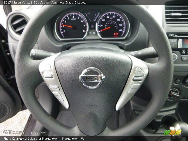 Amethyst Gray / Charcoal 2015 Nissan Versa 1.6 SV Sedan