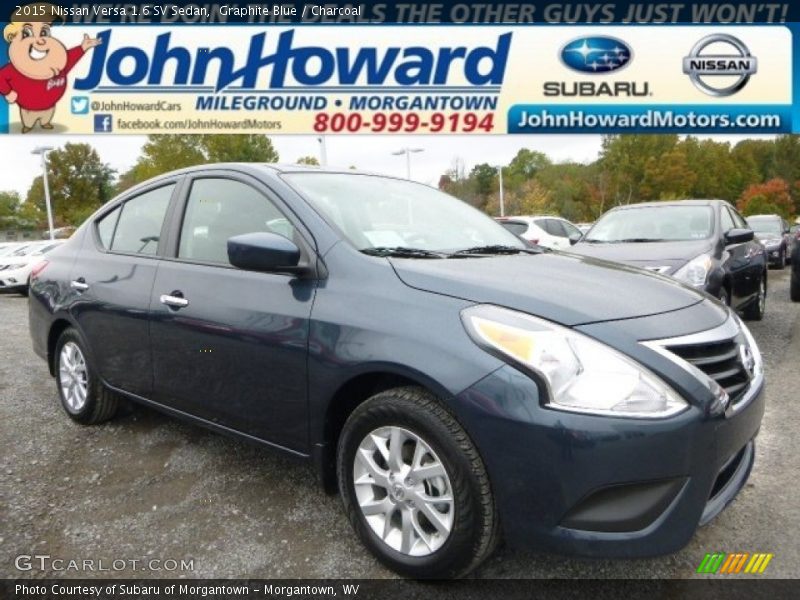 Graphite Blue / Charcoal 2015 Nissan Versa 1.6 SV Sedan