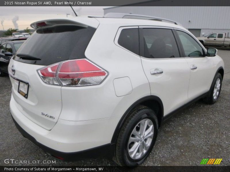 Pearl White / Charcoal 2015 Nissan Rogue SV AWD