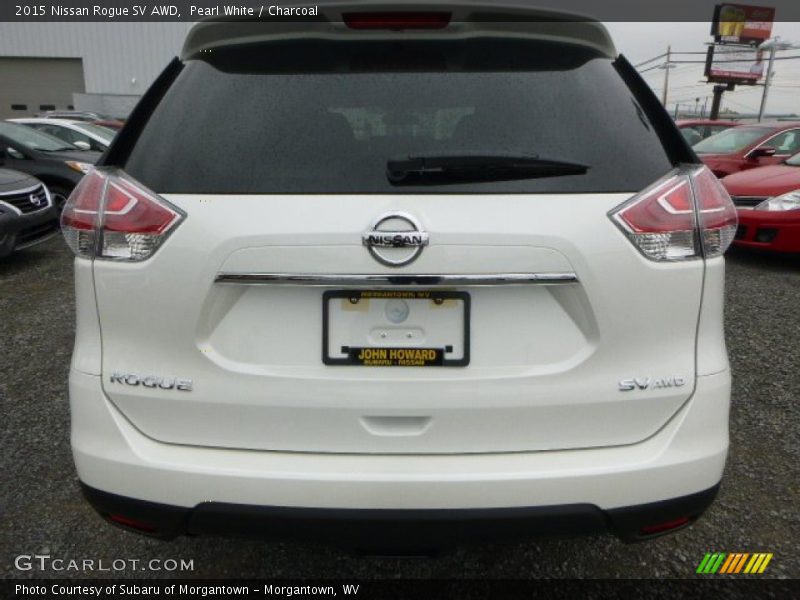 Pearl White / Charcoal 2015 Nissan Rogue SV AWD