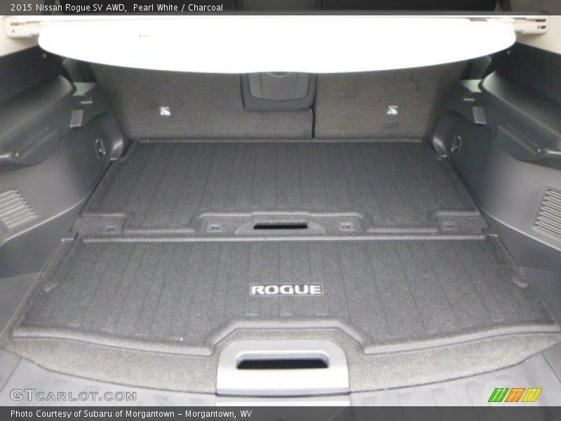 Pearl White / Charcoal 2015 Nissan Rogue SV AWD