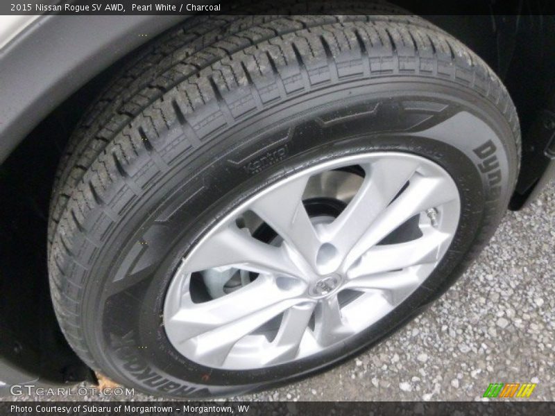 Pearl White / Charcoal 2015 Nissan Rogue SV AWD