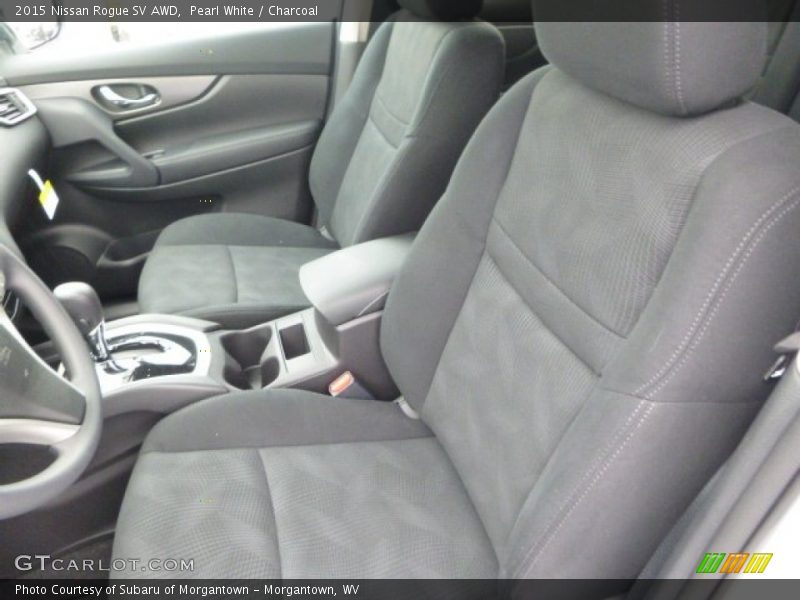 Pearl White / Charcoal 2015 Nissan Rogue SV AWD