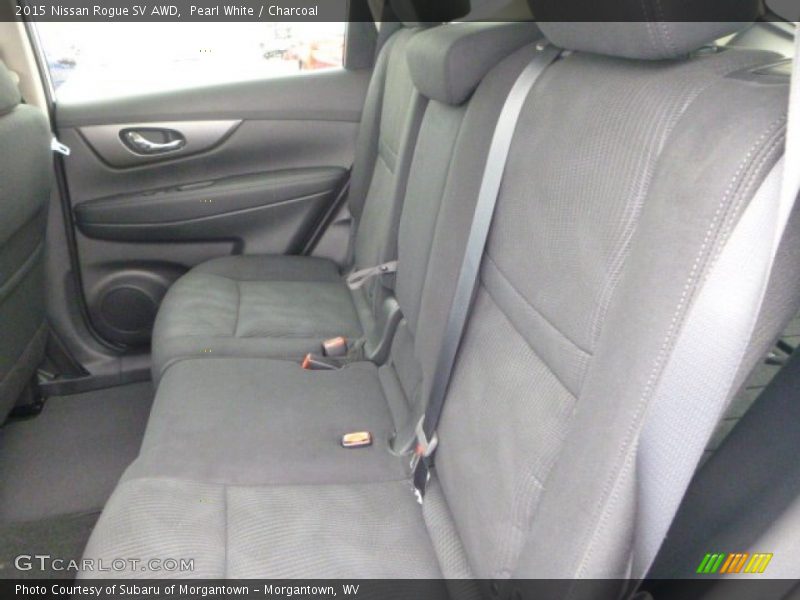 Pearl White / Charcoal 2015 Nissan Rogue SV AWD