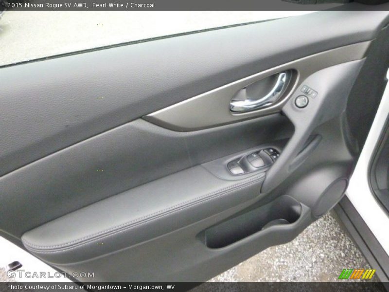 Pearl White / Charcoal 2015 Nissan Rogue SV AWD