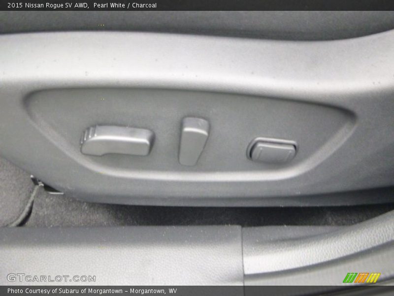 Pearl White / Charcoal 2015 Nissan Rogue SV AWD