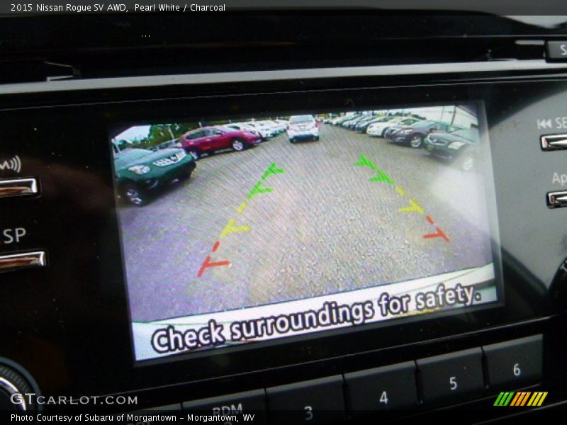 Pearl White / Charcoal 2015 Nissan Rogue SV AWD