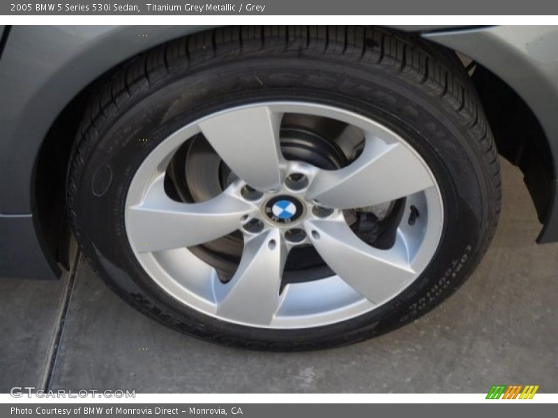 Titanium Grey Metallic / Grey 2005 BMW 5 Series 530i Sedan