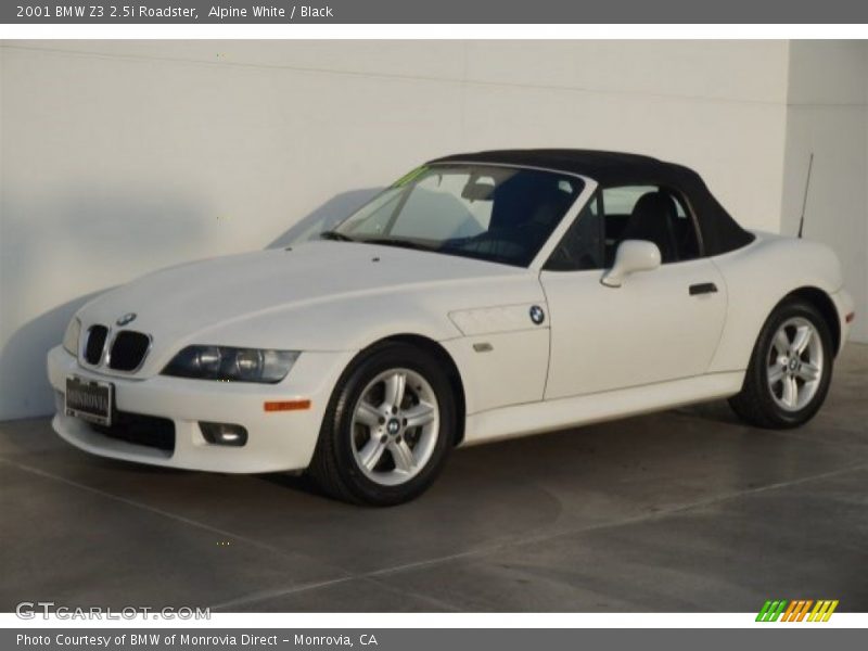 Alpine White / Black 2001 BMW Z3 2.5i Roadster