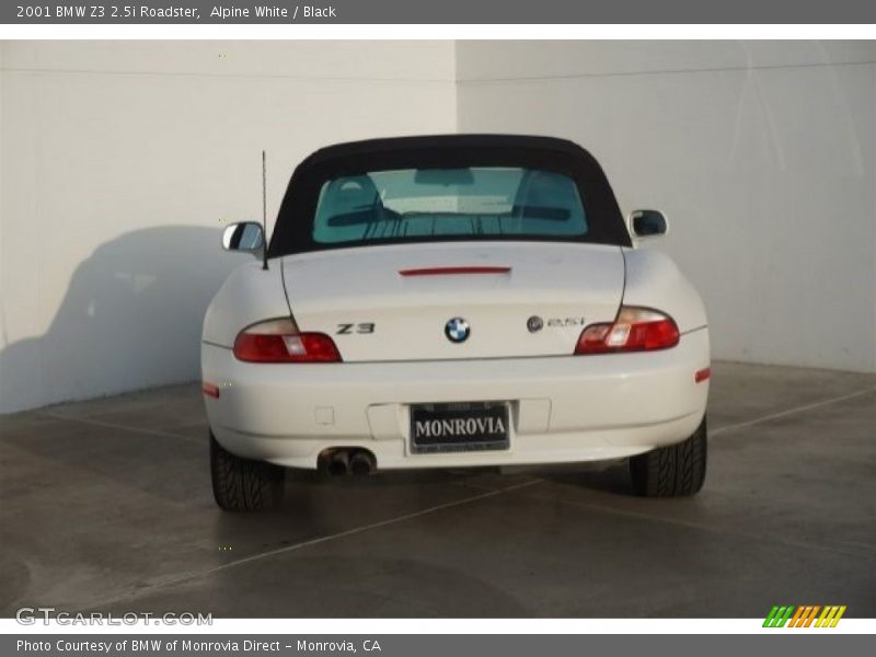 Alpine White / Black 2001 BMW Z3 2.5i Roadster