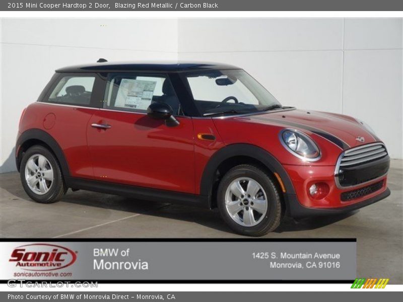 Blazing Red Metallic / Carbon Black 2015 Mini Cooper Hardtop 2 Door