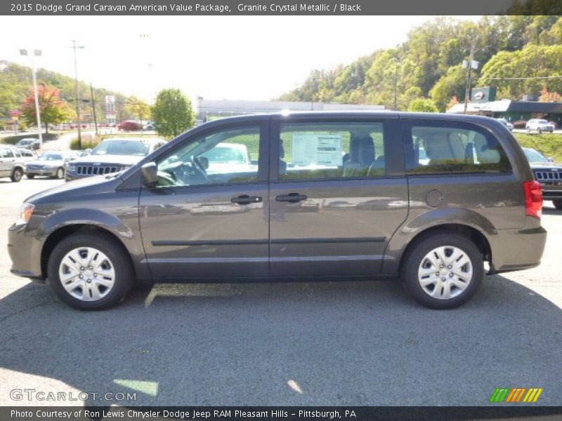 Granite Crystal Metallic / Black 2015 Dodge Grand Caravan American Value Package