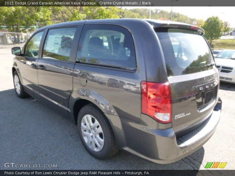 Granite Crystal Metallic / Black 2015 Dodge Grand Caravan American Value Package