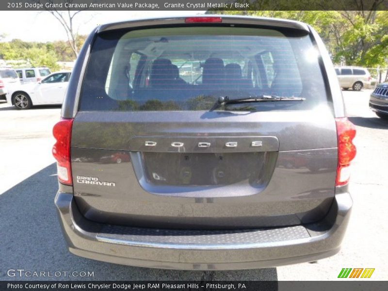 Granite Crystal Metallic / Black 2015 Dodge Grand Caravan American Value Package