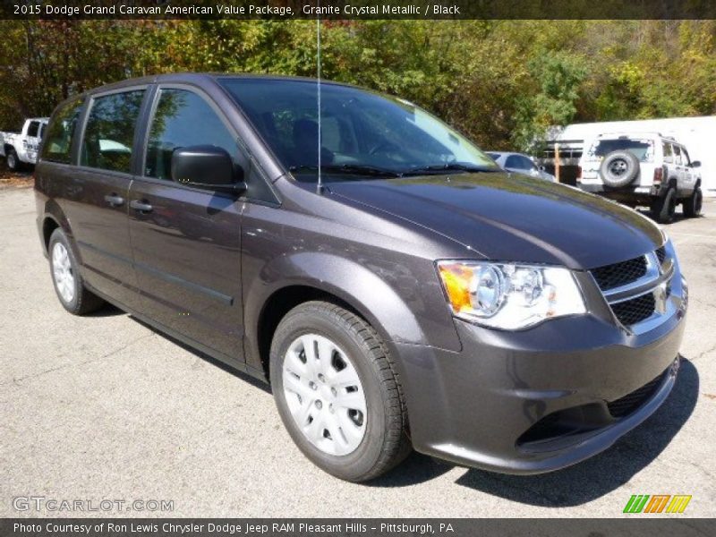 Granite Crystal Metallic / Black 2015 Dodge Grand Caravan American Value Package