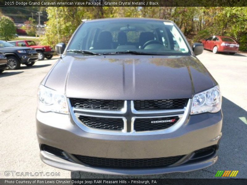 Granite Crystal Metallic / Black 2015 Dodge Grand Caravan American Value Package