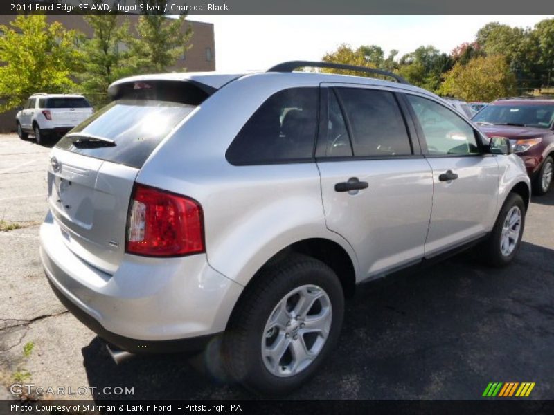 Ingot Silver / Charcoal Black 2014 Ford Edge SE AWD