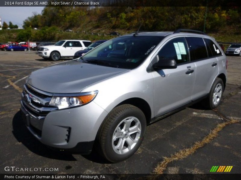 Ingot Silver / Charcoal Black 2014 Ford Edge SE AWD