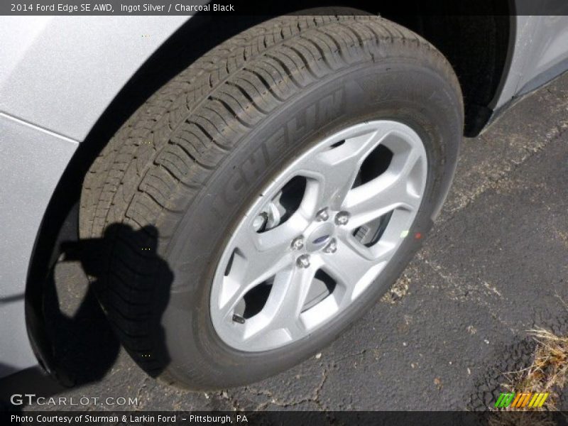 Ingot Silver / Charcoal Black 2014 Ford Edge SE AWD