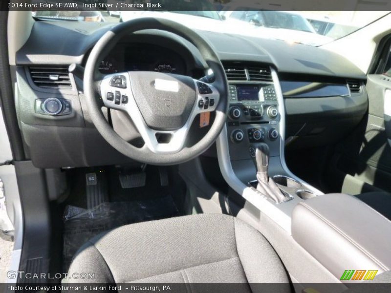 Ingot Silver / Charcoal Black 2014 Ford Edge SE AWD