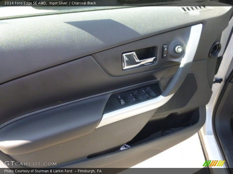 Ingot Silver / Charcoal Black 2014 Ford Edge SE AWD