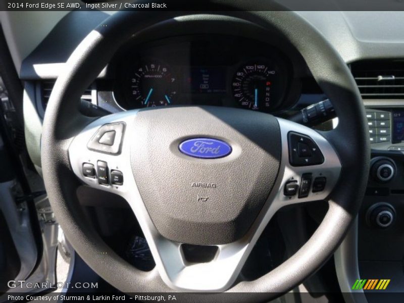 Ingot Silver / Charcoal Black 2014 Ford Edge SE AWD