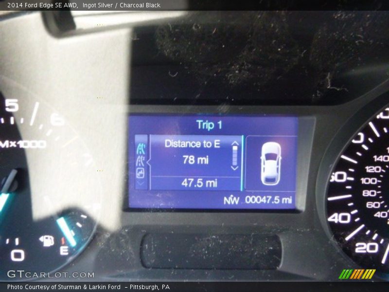 Ingot Silver / Charcoal Black 2014 Ford Edge SE AWD