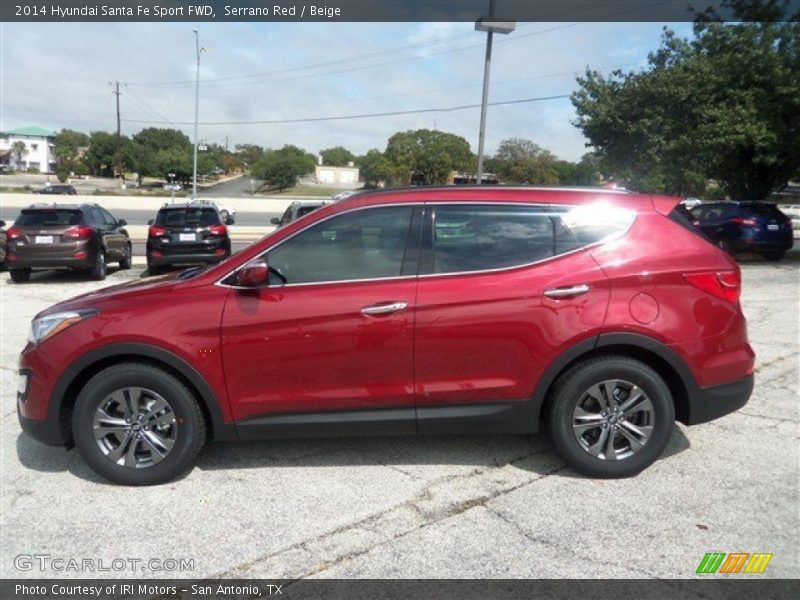 Serrano Red / Beige 2014 Hyundai Santa Fe Sport FWD