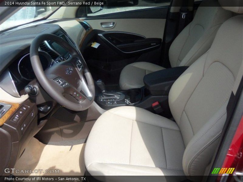 Serrano Red / Beige 2014 Hyundai Santa Fe Sport FWD