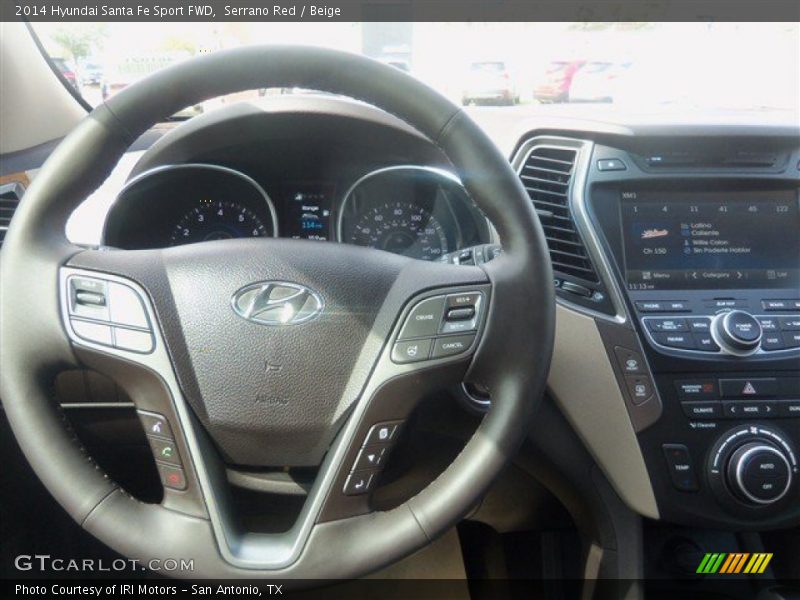 Serrano Red / Beige 2014 Hyundai Santa Fe Sport FWD