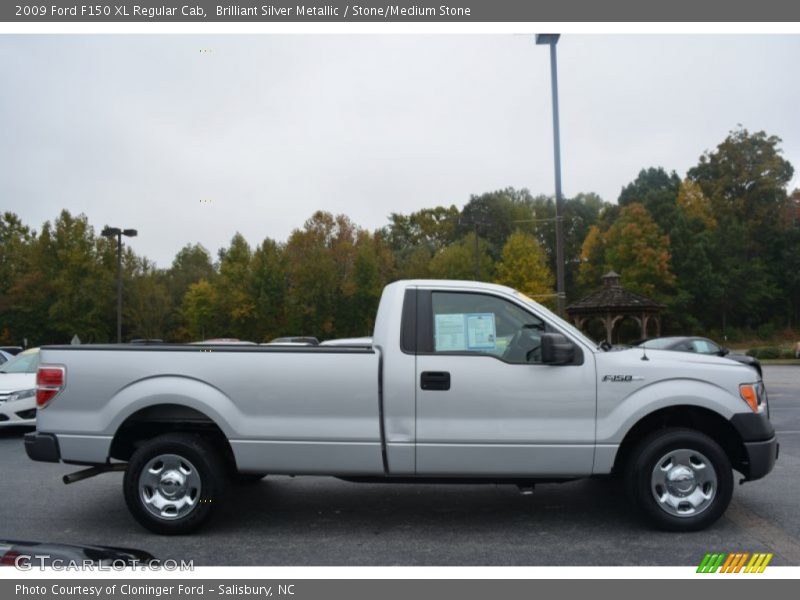 Brilliant Silver Metallic / Stone/Medium Stone 2009 Ford F150 XL Regular Cab