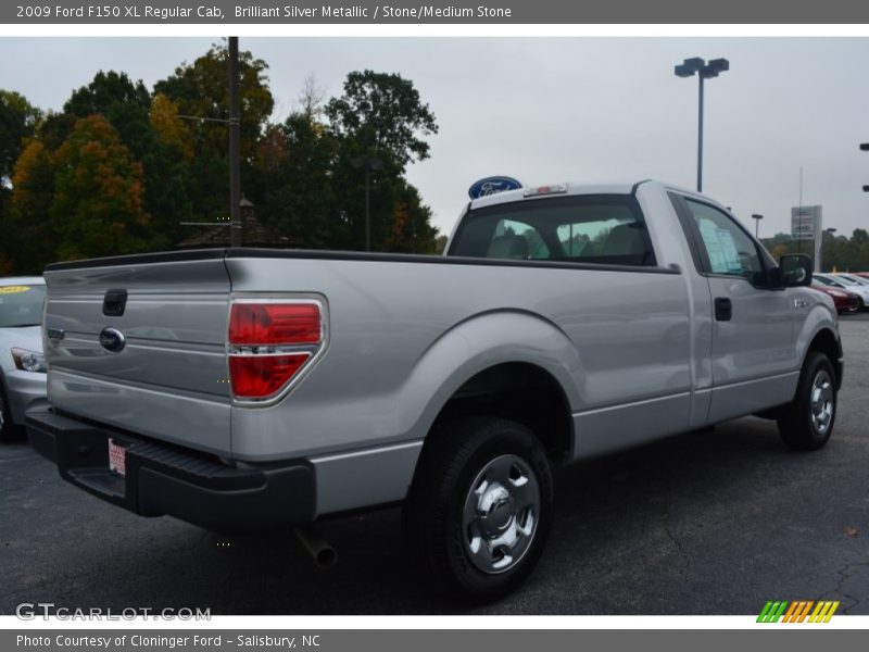 Brilliant Silver Metallic / Stone/Medium Stone 2009 Ford F150 XL Regular Cab