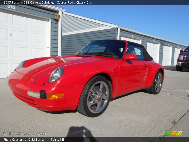 Guards Red / Classic Grey 1995 Porsche 911 Carrera Cabriolet