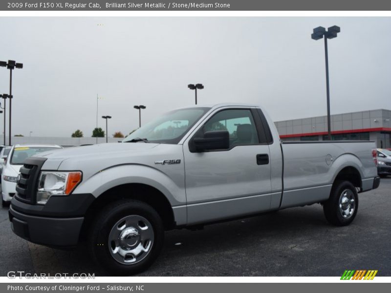 Brilliant Silver Metallic / Stone/Medium Stone 2009 Ford F150 XL Regular Cab