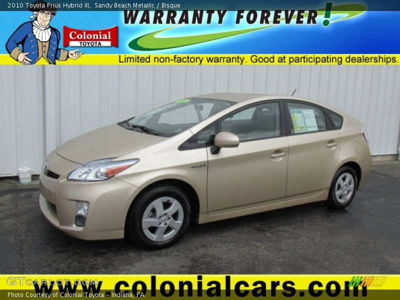 Sandy Beach Metallic / Bisque 2010 Toyota Prius Hybrid III