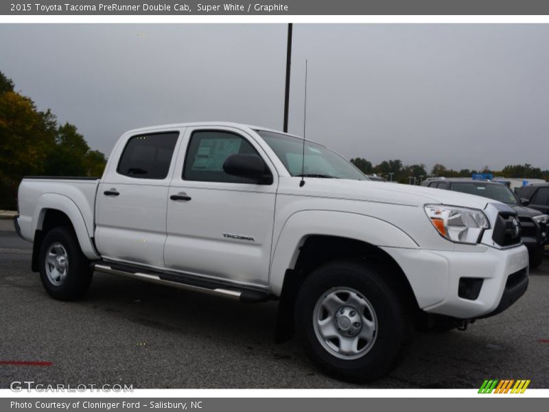 Super White / Graphite 2015 Toyota Tacoma PreRunner Double Cab